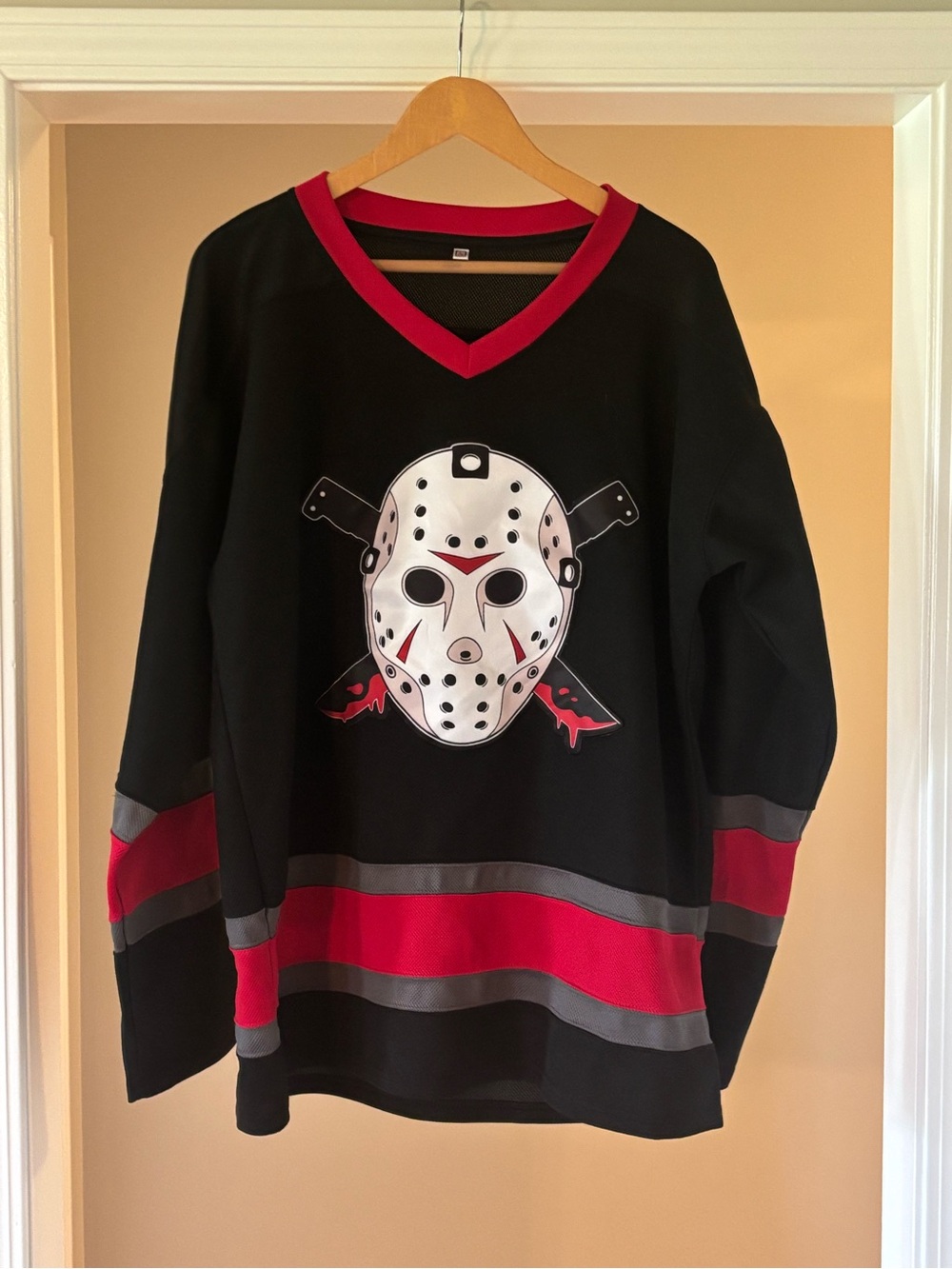 Friday the 13th Jason Voorhees Autographed V-Neck Hockey Jersey